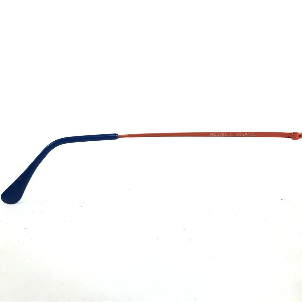 Nouvelle Ligne SWING 23 02 Eyeglasses Frames Blue Orange Round Oval Wire Rim 135